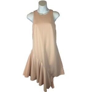 Hutch Blush Pink Asymmetrical Dress XS Sleeveless High Low Made in NYC Stretch